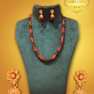 Shreemey Fancy Colored Mani Ghungharu Mala Necklace
