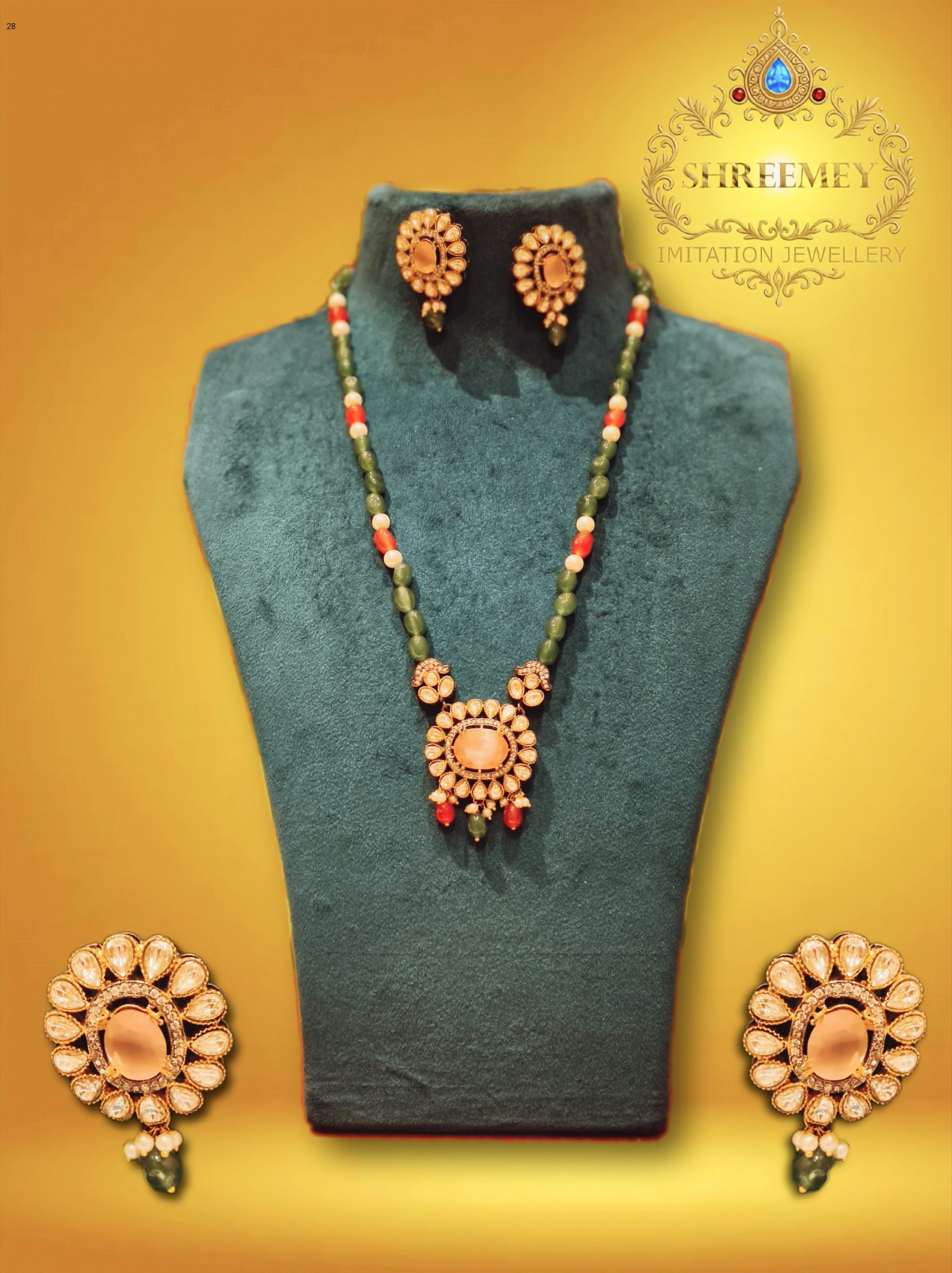 Shreemey Fancy Colored Mani Mala Necklace