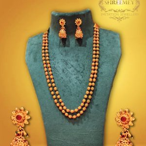 Shreemey Fancy Two Line Mani Mala Necklace