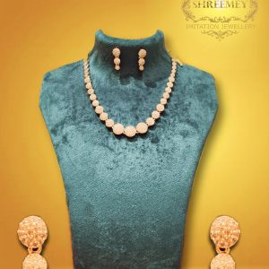 Shreemey Round Tennis AD Necklace