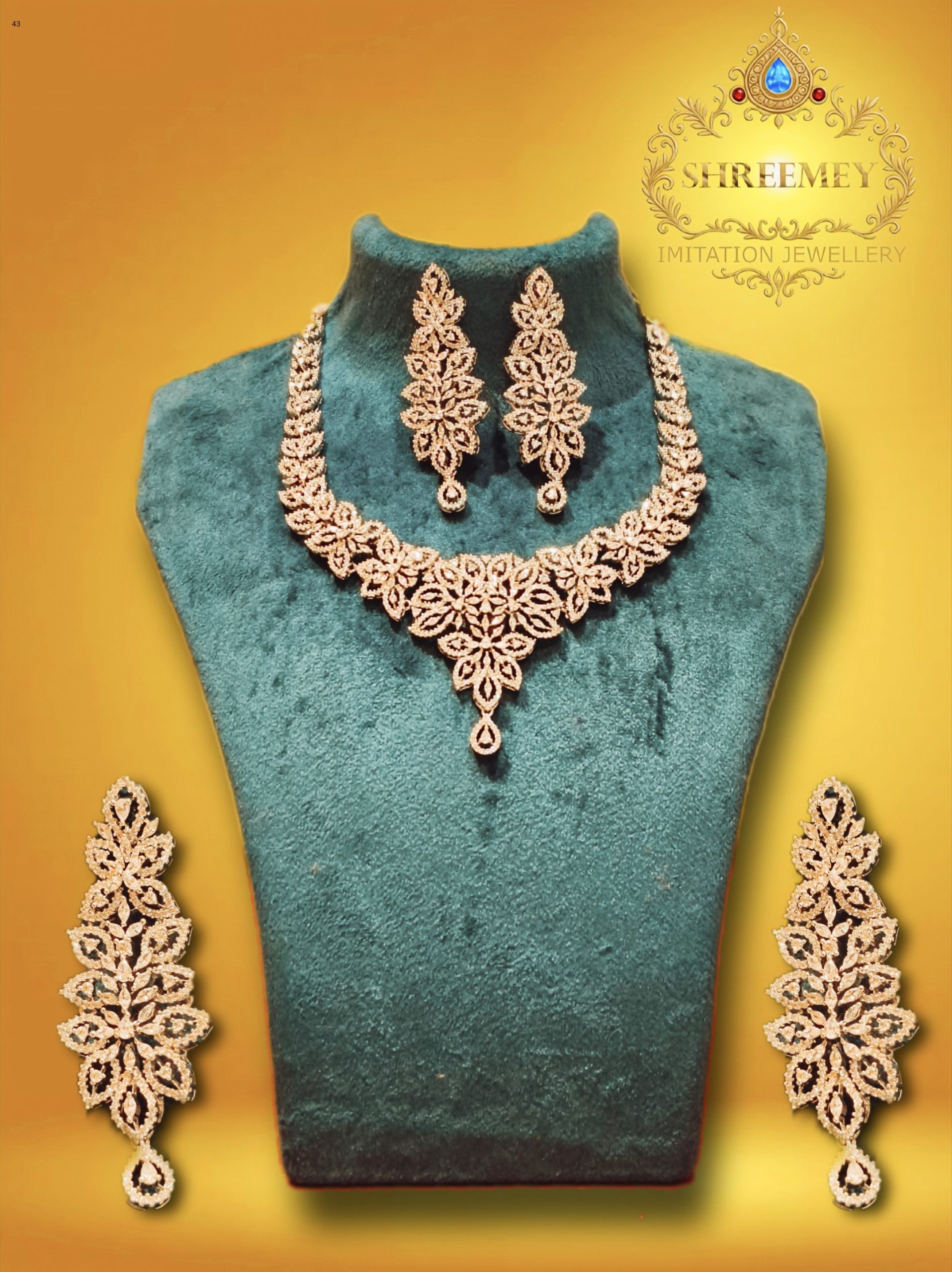 Shreemey Royal Floral AD Necklace