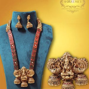 Shreemey Rajlakshmi Temple Pendant Necklace