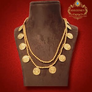 Shreemey Two Layer Lakshmi Coin Necklace