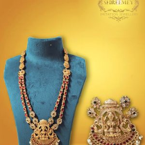 Shreemey Two Layer Long Lakshmi Necklace