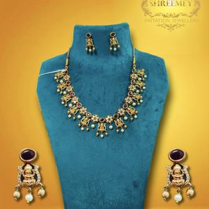 Shreemey Swarovski Temple Necklace