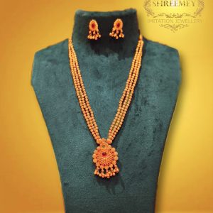 Shreemey Traditional Three Line Necklace