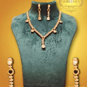 Shreemey White Ring AD Necklace