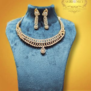 Shreemey White Royal AD Necklace